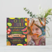 Tweetti Frutti 2e verjaardag Foto Kaart (Staand voorkant)