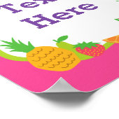 TWEEtti Frutti 2e verjaardag Fruit Custom Sign Poster (Hoek)