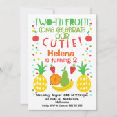 Tweetti Frutti 2e verjaardag Uitnodiging (Voorkant)
