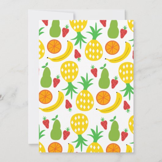 Tweetti Frutti 2e verjaardag Uitnodiging (Achterkant)