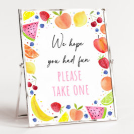 Tweetti Frutti Birthday Party Favor Sign Poster