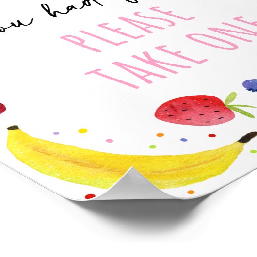 Tweetti Frutti Birthday Party Favor Sign Poster (Hoek)