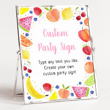 Tweetti Frutti Editable Birthday Sign