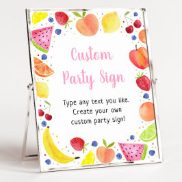 Tweetti Frutti Editable Birthday Sign Poster