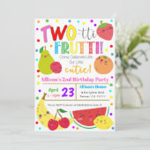 Tweetti Frutti Party Birthday Uitnodiging (Staand voorkant)