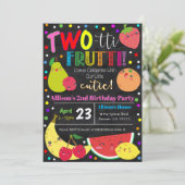 Tweetti Frutti Party Birthday Uitnodiging (Staand voorkant)