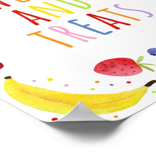Tweetti Frutti Sweets & Trets Party Sign Poster (Hoek)