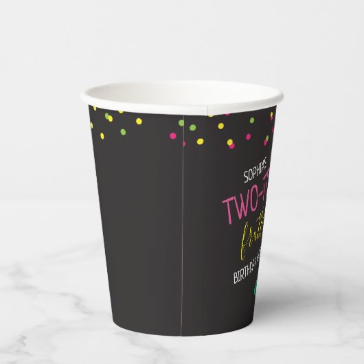 Tweetti Frutti Waterverf 2e verjaardag Papieren Bekers (Rechts)