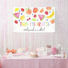 Tweetti Frutti zo'n Cutie Tweede verjaardag Spandoek