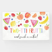 Tweetti Frutti zo'n Cutie Tweede verjaardag Spandoek (Horizontaal)