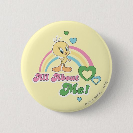 Tweety "All About Me" Ronde Button 5,7 Cm (Voorkant)