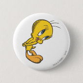 Tweety Bashful Ronde Button 5,7 Cm (Voorkant)