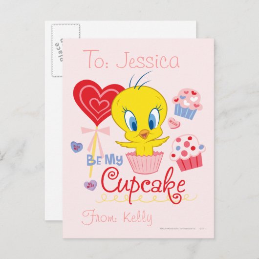 TWEETY™ BE Mijn Cupcake Briefkaart (Voorkant / Achterkant)