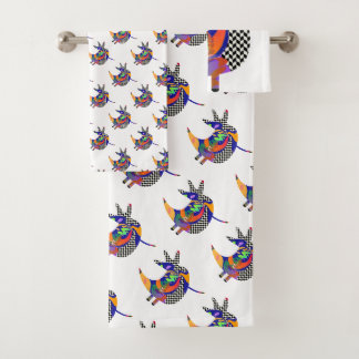 Tweety Bird Geo Repeat Wit Bad Handdoek