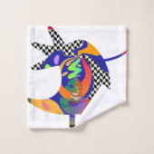 Tweety Bird Geo Repeat Wit Bad Handdoek (Wasdoekje)