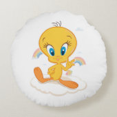 Tweety Bird  Rond Kussen (Achterkant)