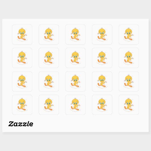 Tweety Bird Vierkante Sticker (Vel)
