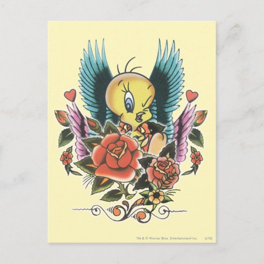 TWEETY™ blauwe vleugels Briefkaart (Voorkant)