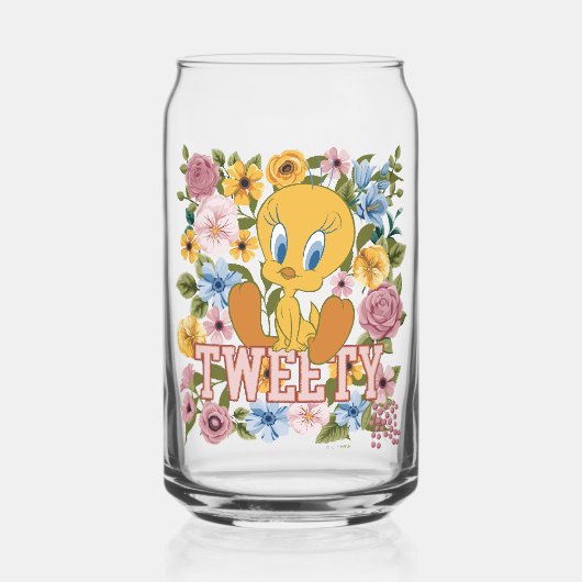 TWEETY™ Bloemengeborduurd Grafisch Blikvorm Glas (Voorkant)