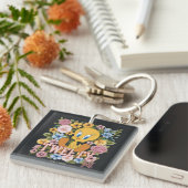 TWEETY™ Bloemengeborduurd Grafisch Sleutelhanger (Voorkant Rechts)