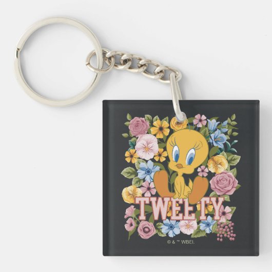 TWEETY™ Bloemengeborduurd Grafisch Sleutelhanger (Voorkant)