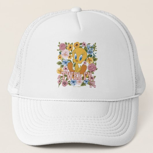 TWEETY™ Bloemengeborduurd Grafisch Trucker Pet (Voorkant)