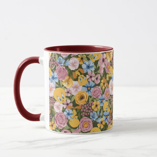TWEETY™ Bloemengeborduurpatroon Mok (Links)