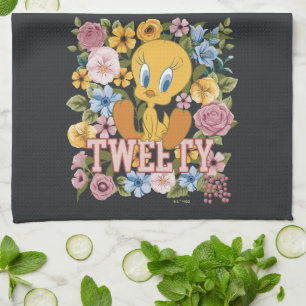 TWEETY™ Bloemengeborduursel Grafisch Theedoek