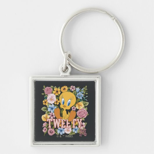 TWEETY™ Bloemrijke Borduurwerk Grafiek Sleutelhanger (Voorkant)