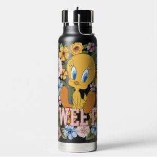 TWEETY™ Bloemrijke Borduurwerk Grafiek Waterfles