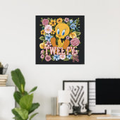TWEETY™ Bloemrijke Borduurwerk Grafische Poster (Thuiskantoor)