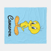 TWEETY™ | Clever Bird Personalized Fleece Deken (Voorkant (Horizontaal))