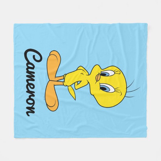 TWEETY™ | Clever Bird Personalized Fleece Deken (Voorkant (Horizontaal))
