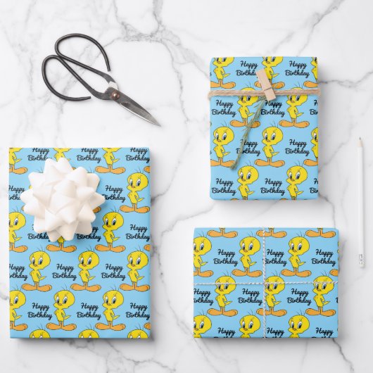 TWEETY™ | Clever Bird Personalized Inpakpapier Vel (Voorkant)