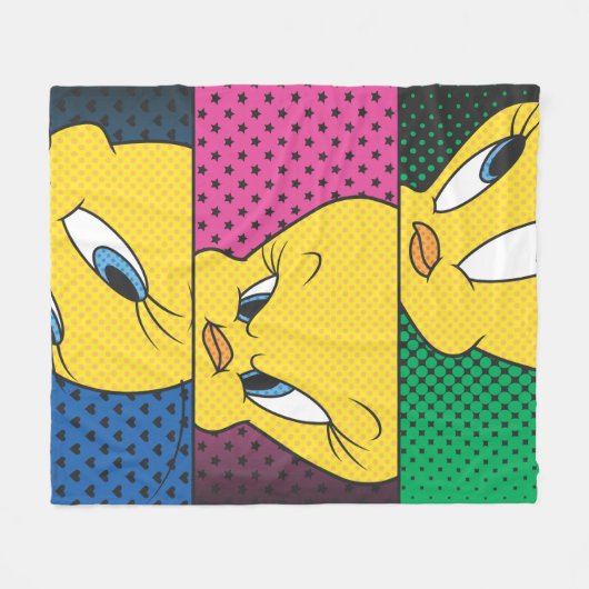 TWEETY™ Comic Panels Fleece Deken (Voorkant (Horizontaal))