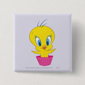 TWEETY™ Cupcake Vierkante Button 5,1 Cm (Voorkant)