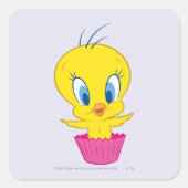 TWEETY™ Cupcake Vierkante Sticker (Voorkant)