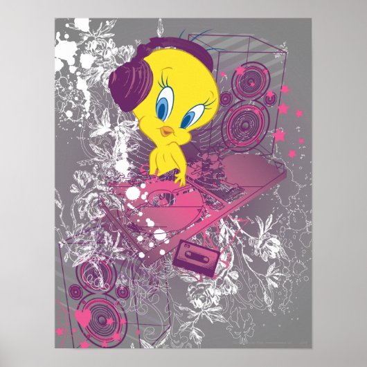 TWEETY™ Djing Poster (Voorkant)