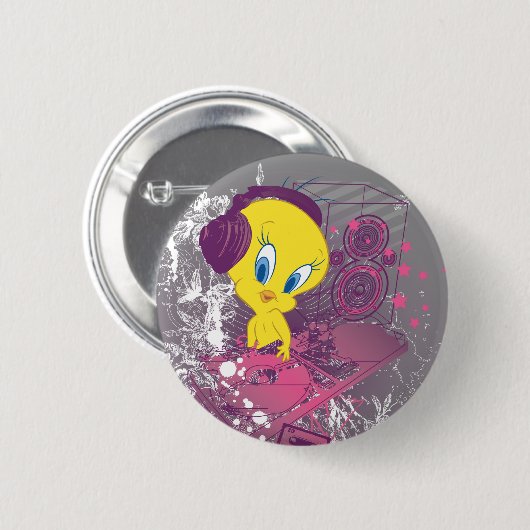 TWEETY™ Djing Ronde Button 5,7 Cm (Voorkant /achterkant)