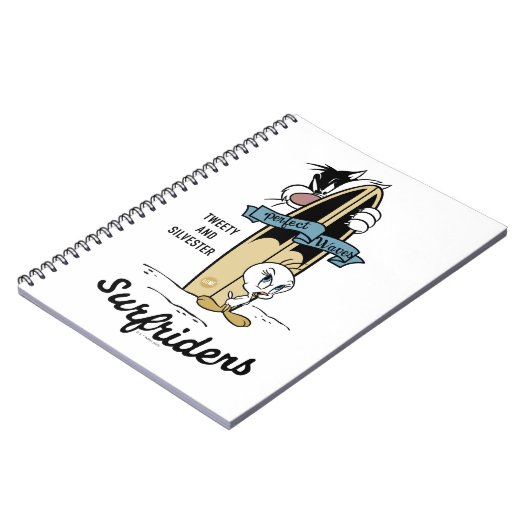 TWEETY™- en SYLVESTER™-surfriezen Notitieboek (Linkerzijde)