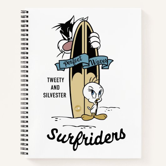 TWEETY™- en SYLVESTER™-surfriezen Notitieboek (Voorkant)