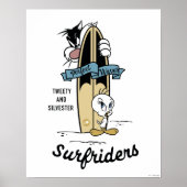 TWEETY™- en SYLVESTER™-surfriezen Poster (Voorkant)