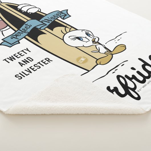 TWEETY™- en SYLVESTER™-surfriezen Sherpa Deken (3/4)