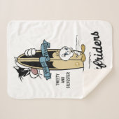 TWEETY™- en SYLVESTER™-surfriezen Sherpa Deken (Voorkant (horizontaal))