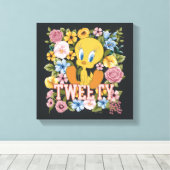 TWEETY™ Floral Embroidery Graphic Canvas Afdruk (Insitu (Houten vloer))