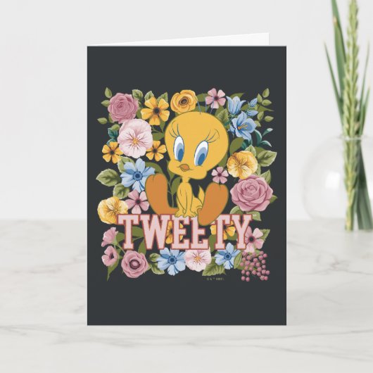 TWEETY™ Floral Embroidery Graphic Kaart (Voorkant)