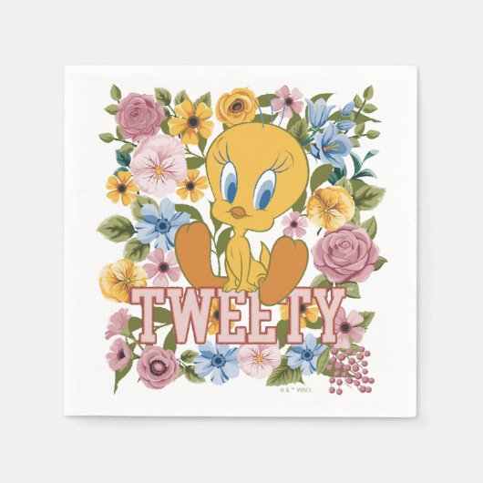 TWEETY™ Floral Embroidery Graphic Servet (Voorkant)