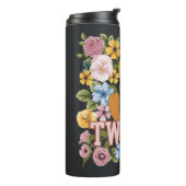 TWEETY™ Floral Embroidery Graphic Thermosbeker (Gedraaid links)