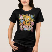 TWEETY™ Floral Embroidery Graphic Tri-Blend Shirt (Voorkant)