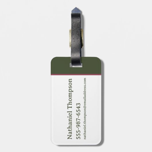 TWEETY™ Floral Embroidery Pattern Bagagelabel (Achterkant verticaal)